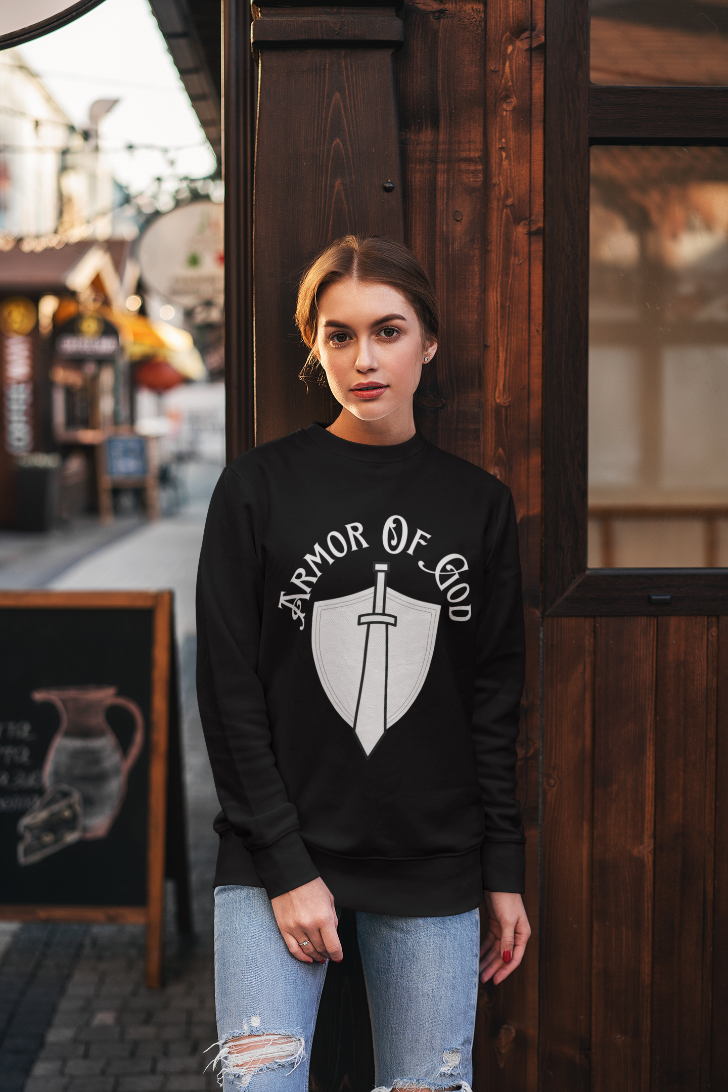 Armor Of God - Women Heavy Blend Crewneck Sweatshirt