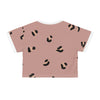 Blessed Crop T-Shirt with Leopard print - Pink