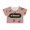 Blessed Crop T-Shirt with Leopard print - Pink